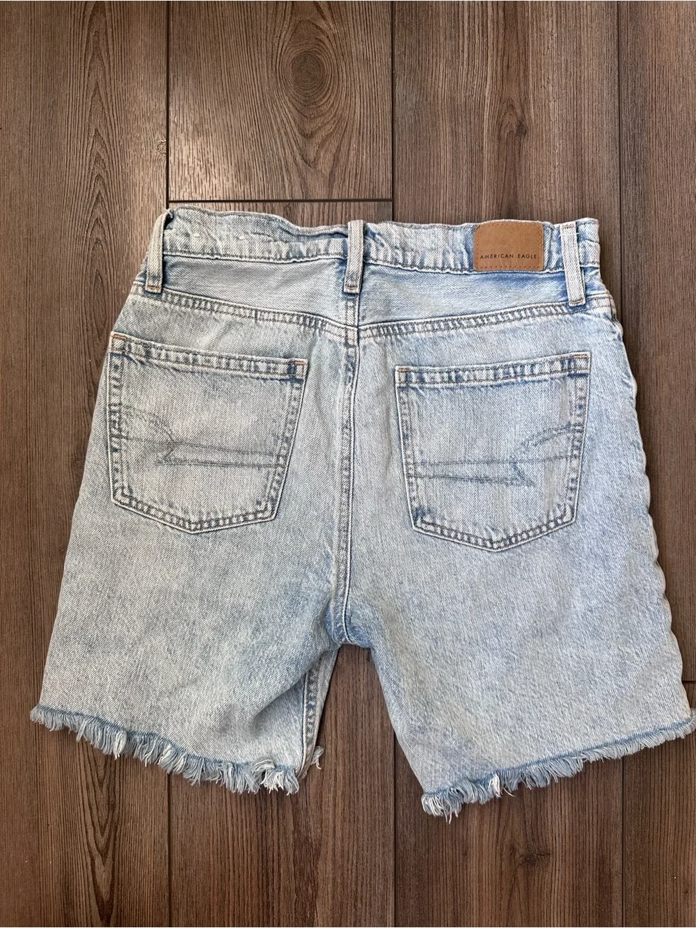 American Eagle Skater Shorts Size 00 Distressed High Rise Denim EUC